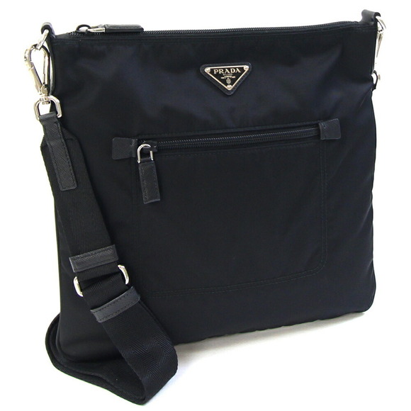 PRADA Black Leather Shoulder Bag - Picture 1 of 9